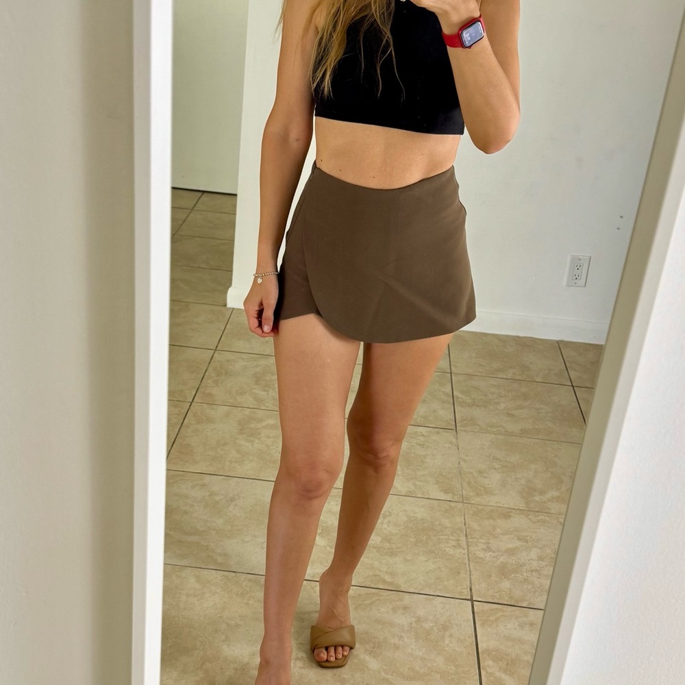 Khaki Wrap Skort – Size S